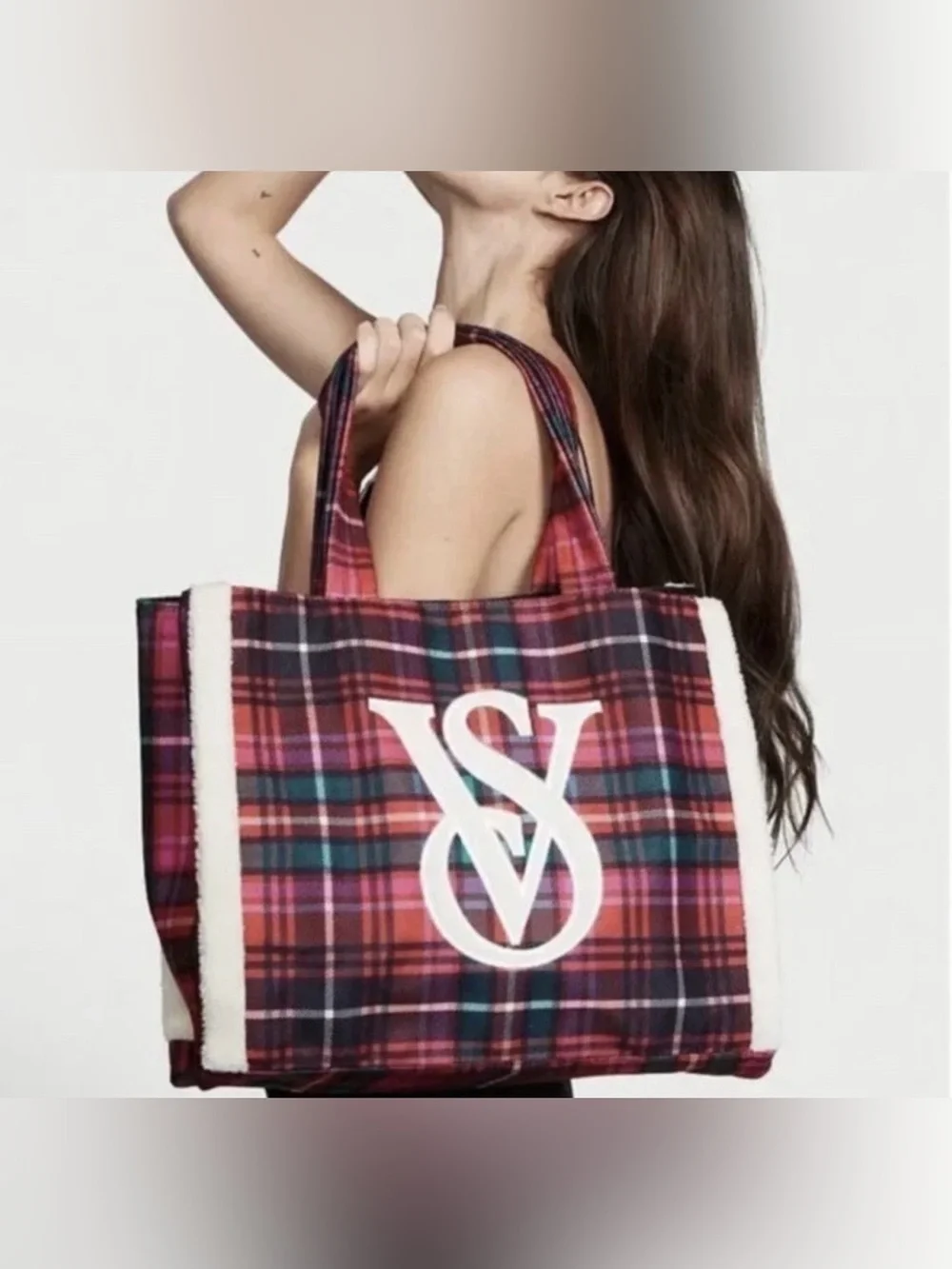 Victoria's Secret Limited Edition Plaid Tote Bag
